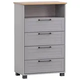 MID.YOU Highboard Jelda ca. 62,4x102x34,1cm Platinfarben