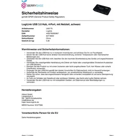 Logilink USB 3.0 Hub 4-Port Schwarz