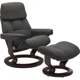 Stressless Stressless® Relaxsessel »Ruby«, mit Classic Base, Größe S, Gestell Eiche, Wenge, Braun & Schwarz grau