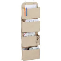 Relaxdays Hängeorganizer 4 Fächer 4-tlg. beige