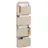 Relaxdays Hängeorganizer 4 Fächer 4-tlg. beige