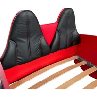 möbel klar Kinderbett Rio Premium 90 x 200 cm MDF rot schwarz