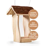 CULT at home Vogel Futterhaus Braun 30 cm x 21 cm