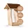 CULT at home Vogel Futterhaus Braun 30 cm x 21 cm
