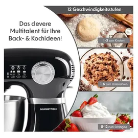 GOURMETmaxx Knetmaschine schwarz