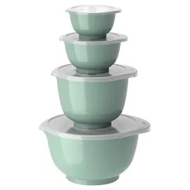 Rosti Rührschüssel Set 4tlg. mit Deckel "Margrethe" türkis (nordic green) 0,25+0,5+1,5+3,0L