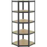 Juskys Eckregal Corner Basic 180 x 70 x 40 cm - Grau