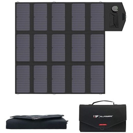 ALLPOWERS 100W Faltbares Solarpanel Solar ladegerät Solarmodul für Tragbare Powerstation mit 2 x USB Anschluss Outdoor Solargenerator für Reisen, Camping und Garten