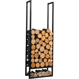 bene on fire crafted for fire, made for moments Kaminholzregal Missouri Metall 40 x 20 x 120 cm Schwarz