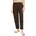 Cartoon Leinenhose Damen Lässig Dunkelbraun 34