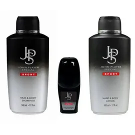 John Player Special Sport Hair Body 500ml+ & Bodylotion 500ml & Deodorant 50ml,