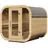 Design Saunahaus Luago 2x2 Art 1 naturbelassen Typ 3 mit Vollglasfront Komplett montiert