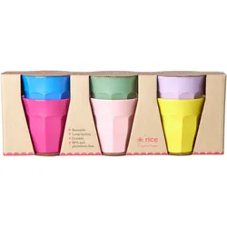RICE Melamin Becher Set Flower Me Happy 6er, Small