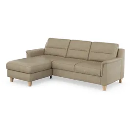 sit&more Ecksofa SIT & MORE "Farö L-Form", beige, B:234cm H:90cm T:168cm, Sofas, Ecksofa, inklusive Federkern, wahlweise mit Bettfunktion und Bettkasten