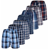 Yourbasics Jungen Web-Boxershorts 7er Pack - American Boxer-Shorts, gemustert,