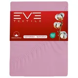 evetextile Spannbettlaken Jersey 160 x 200 cm Rosa 1 St.