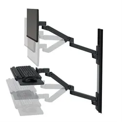 Ergotron LX Pro Wandhalterung - für LCD-Display / Tastatur / Maus - Schwarz