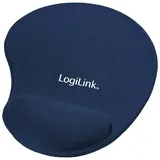Logilink Mauspad mit Silikon Gel Handauflage, blau