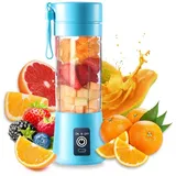 Powerwill Smoothie-Maker Mixer Smoothie Maker, Elektrischer USB-Entsafter Mixer, 40,00 W, Tragbarer Mini-Mixer für Shakes und Smoothies, Saft,Ideal zum Mischen blau