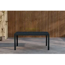 VCM Capo Gartentisch 160-240 x 100 x 75 cm Schwarz