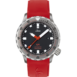 Sinn Taucheruhren U1 1010.030 - schwarz,rot - 44mm