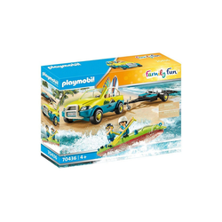 Playmobil® Spielzeug-Auto PLAYMOBIL® 70436 - Family Fun Strandauto mit Kanua