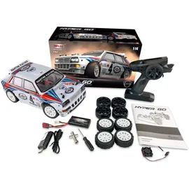 AMEWI RC-Auto Hyper Go Lancia Delta HF Integrale 4WD RTR weiß (RTR Ready-to-Run)