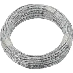 Ruck-Zuck Edelstahlseil 3mm, 7x7 Litzen, Ring 20m