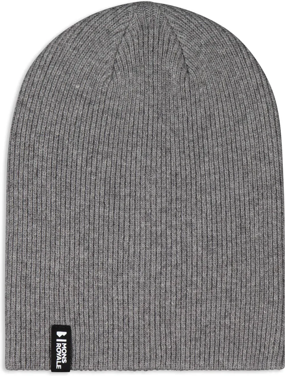 Mons Royale Chunky Logger Merino Beanie charcoal marl OS