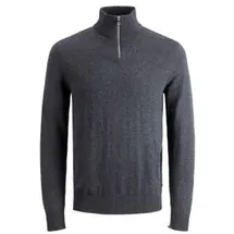 JACK & JONES Stehkragen Pullover Grau XL