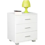 KADIMA DESIGN Nachtschrank LATINA 45 x 54 x 34 cm Weiß