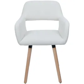 Mendler Esszimmerstuhl HWC-A50 II Cord creme-weiß 6er Set