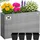 CASARIA Blumenkasten 4 Innentöpfe 40 x 20 x 15 cm Grau