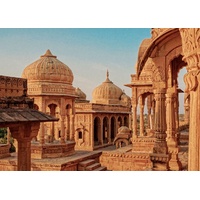 Rasch Textil Rasch Fototapete 363517 - Vliestapete mit indischen Tempel in Braun Orange Blau aus der Kollektion Indian Style - 3,71m x 2,65m (BxL)