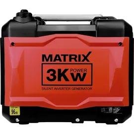Matrix Notstromaggregat Benzin leise Inverter Stromerzeuger 3300 Watt Stromgenerator mit USB Stromaggregat digitaler Generator 230V 12V leicht trag...
