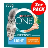 PURINA ONE Bifensis Light Diät Katzen Trockenfutter mit Huhn 3 x 750g