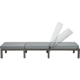 Svita Peach Sonnenliege 196 x 66 x 22 cm Grau