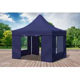 Faltpavillon Faltzelt Pavillon 3x3 Blau Gartenzelt Klappzelt Wasserdicht