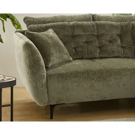 Jockenhöfer Gruppe Big-Sofa Spa, B: 251 cm, im Retrolook mit 7 Kissen grün