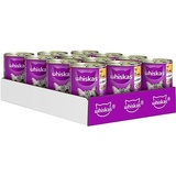 whiskas Adult 1+ Katzenfutter Nassfutter mit Huhn in Gelee, 12 Dosen (12 x 400g)