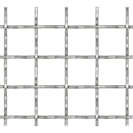 vidaXL Wellengitter Edelstahl 100 x 85 cm Silber