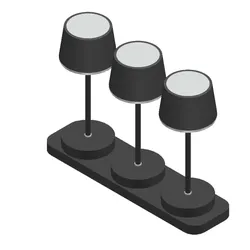 Tischleuchten-Set GARDO - schwarz