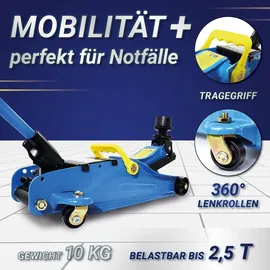 BITUXX Rangierwagenheber Stahl 85-380 mm blau