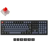 Keychron K10 Pro, schwarz/blaugrau, LEDs RGB, Keychron K Pro RED, USB/Bluetooth, DE (K10P-H1P-DE)