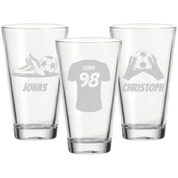 Trinkglas CIAO 300 ml Fußball 3er Set
