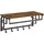 VASAGLE Wandgarderobe LCR12BX braun Metall 5 Haken 66,0 x 27,0 cm