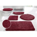 my home Badematte Sanremo, Badvorleger, Badezimmer Teppich, sehr weich, Höhe 30 mm, rutschhemmend beschichtet, fußbodenheizungsgeeignet, schnell trocknend, Polyester, rund, Badteppich, unifarben, rechteckig, rund & als 3-tlg. Set erhältlich lila rund | Ø 120 cm x 30 mm