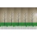 Gartenpirat LED-Baum 5er Set beleuchtet schwarz 120 cm Erdspieß Weihnachten außen