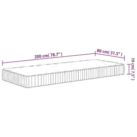 vidaXL Taschenfederkern 80 x 200 cm Mittel
