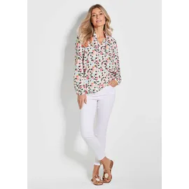 GOLDNER Langarmbluse Zeitlose Bluse mit einzigartigem Druck Rosa 44